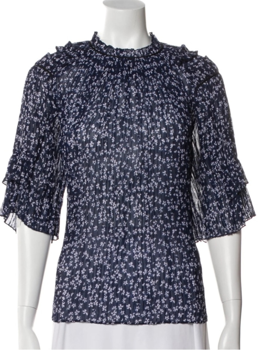 SALONI Blue Lady Daisy Cora Top Size 4